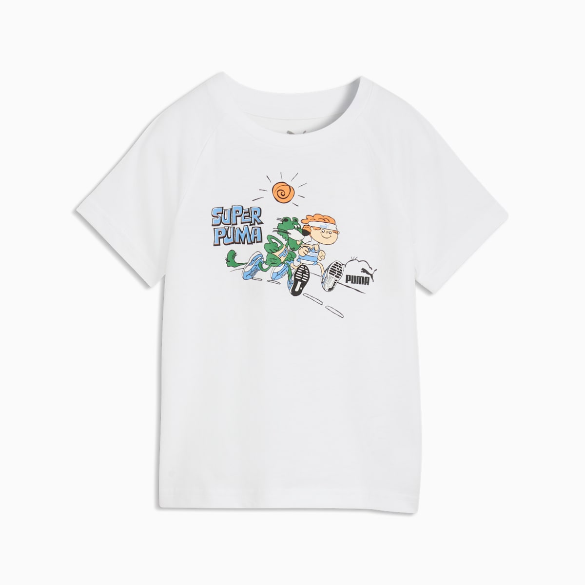 PUMA Kids Graphic Tee - PUMA White - front on white background