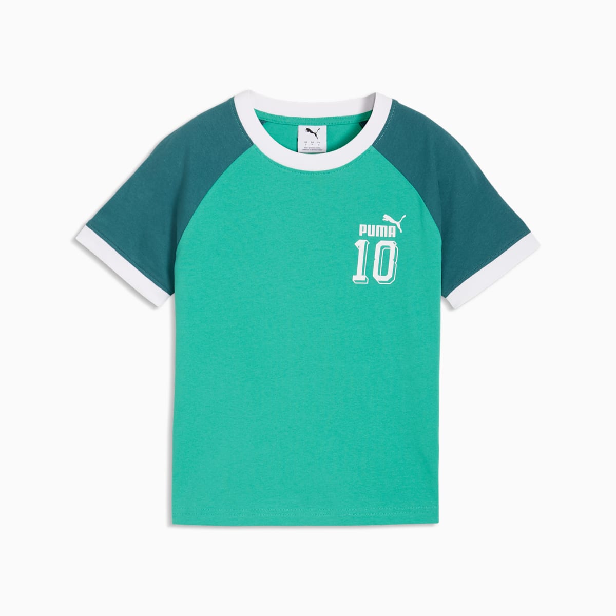 FUTURE.PUMA.ARCHIVE Slim Short Ringer Tee Women - Vibrant Green front view