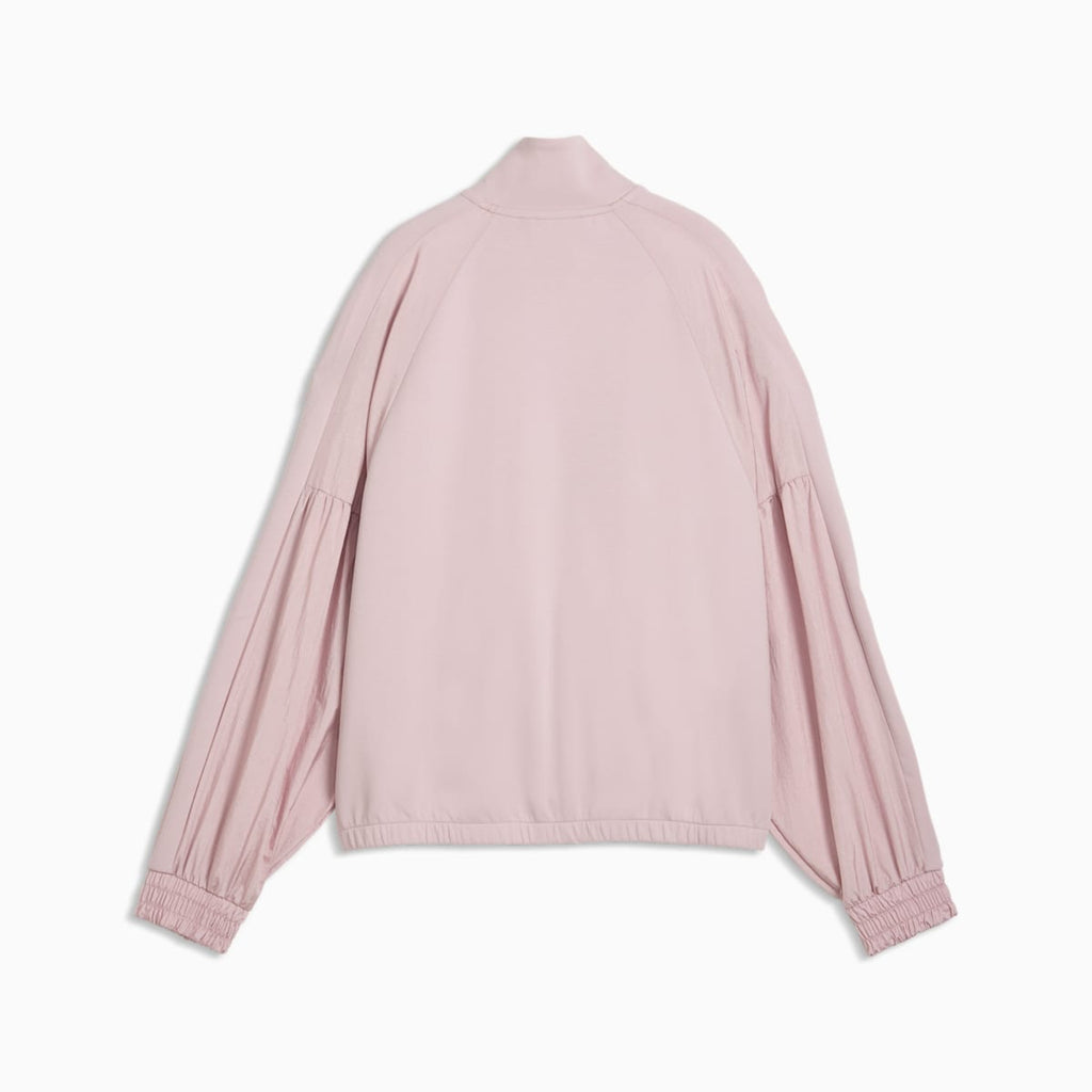 HER Women's Relaxed Full-Zip Jacket - Misty Pink - back on white background