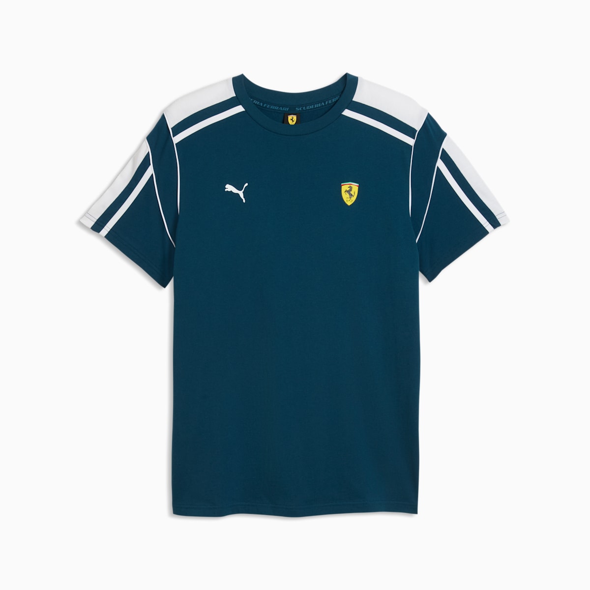 Ferrari MT7 Tee Men - Midnight Petrol - front on white background