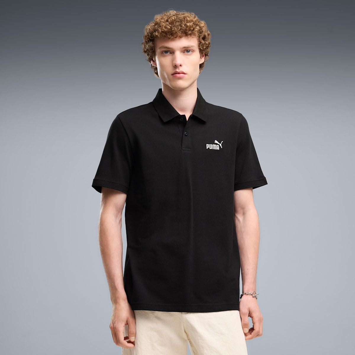 Essentials No. 1 Logo Piqué Polo Men - PUMA Black image 4