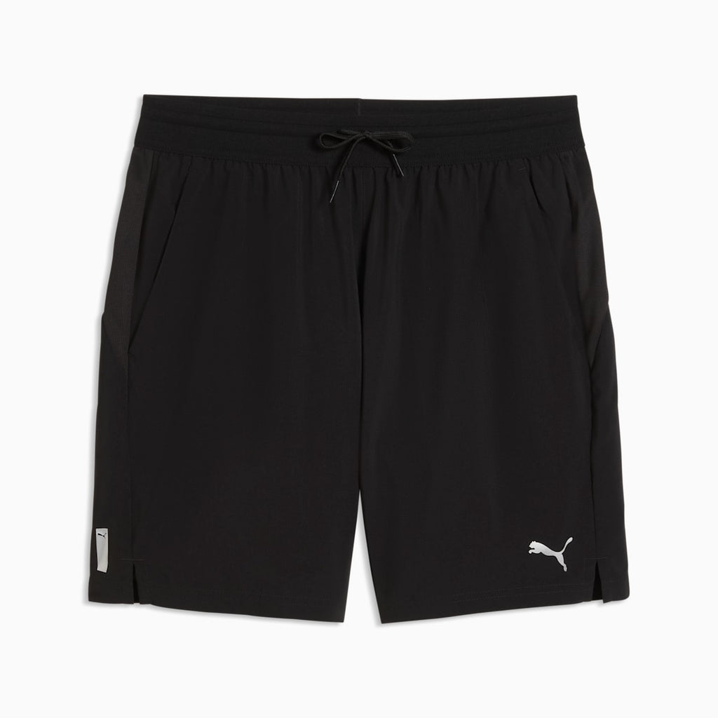 PWRTRAIN 7" Woven Shorts Men - PUMA Black - front on white background