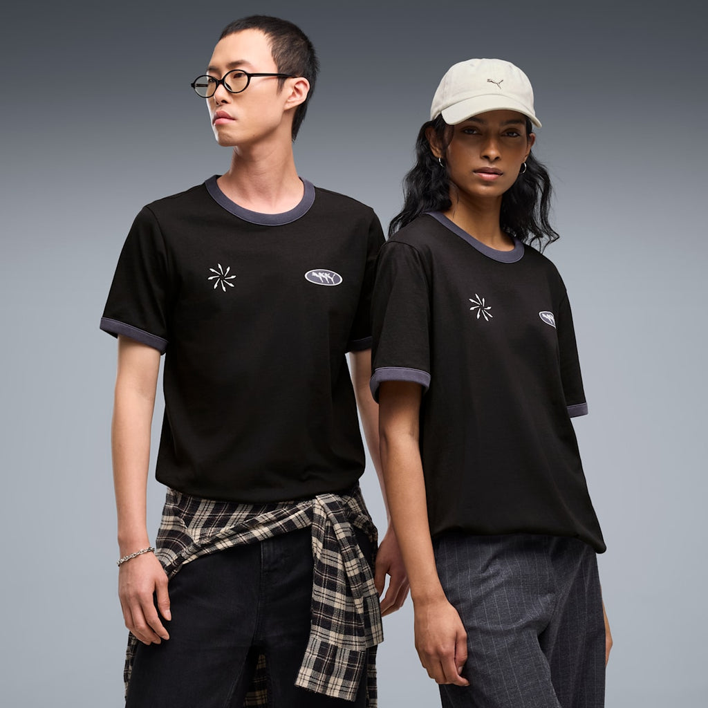 FUTURE.PUMA.ARCHIVE Ringer Tee Unisex - PUMA Black - on model
