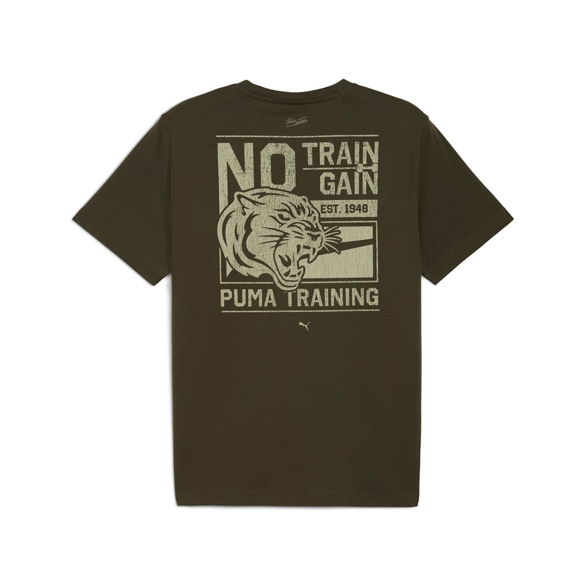 Graphic Illustrated Tee Men - Dark Olive back view