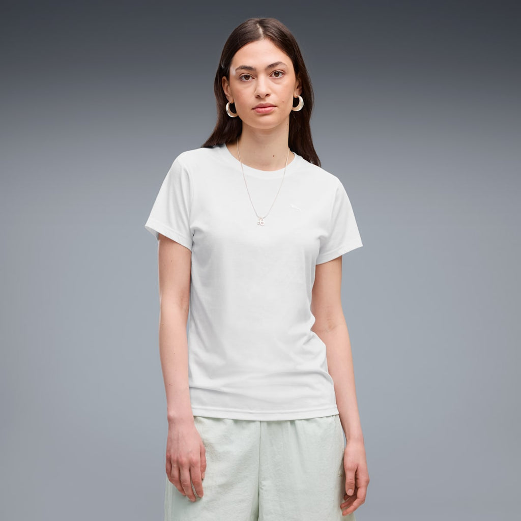 PUMATECH SENSE Women's Tee - PUMA White - on model