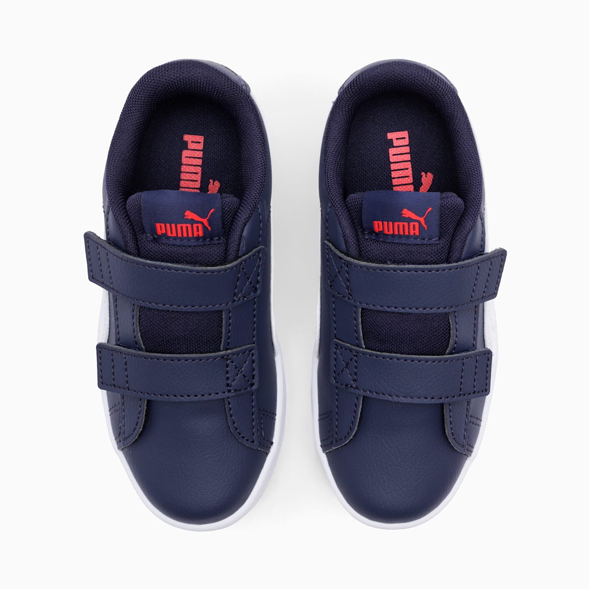 PUMA Rickie Classic V PS Kids Shoes - PUMA Navy-PUMA White-PUMA Red - Back / Heel View