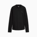 HER Slim Rib Long Sleeve Tee Women - PUMA Black - front on white background