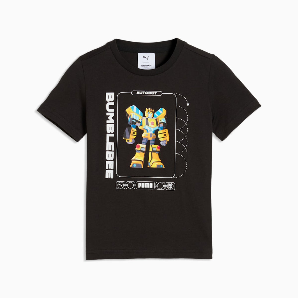 PUMA x TRANSFORMERS Graphic Tee Kids - PUMA Black - front on white background