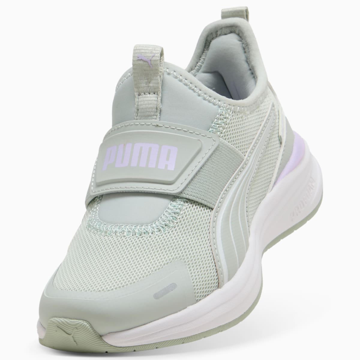 PUMA Kruz PROFOAM 2 SLIPTECH Running Shoes Kids - Créme De Mint-PUMA White-Light Lavender - Back / Heel View