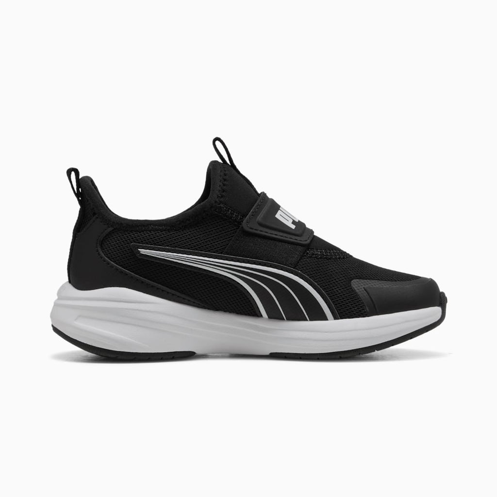 PUMA Kruz PROFOAM 2 SLIPTECH Running Shoes Kids - PUMA Black-PUMA White - Front / Top View