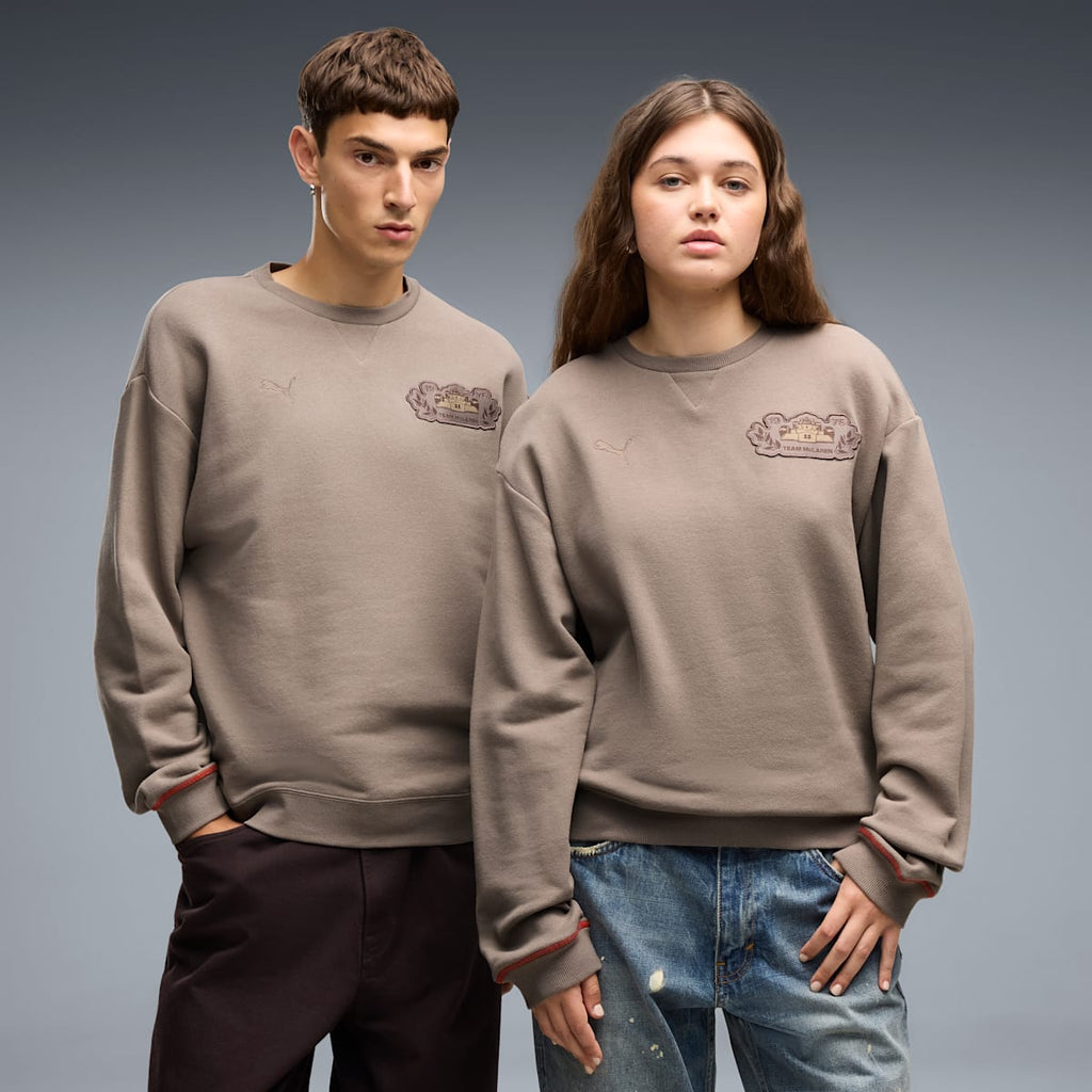 McLAREN RACING Crew Sweatshirt - Mouse Gray - on model
