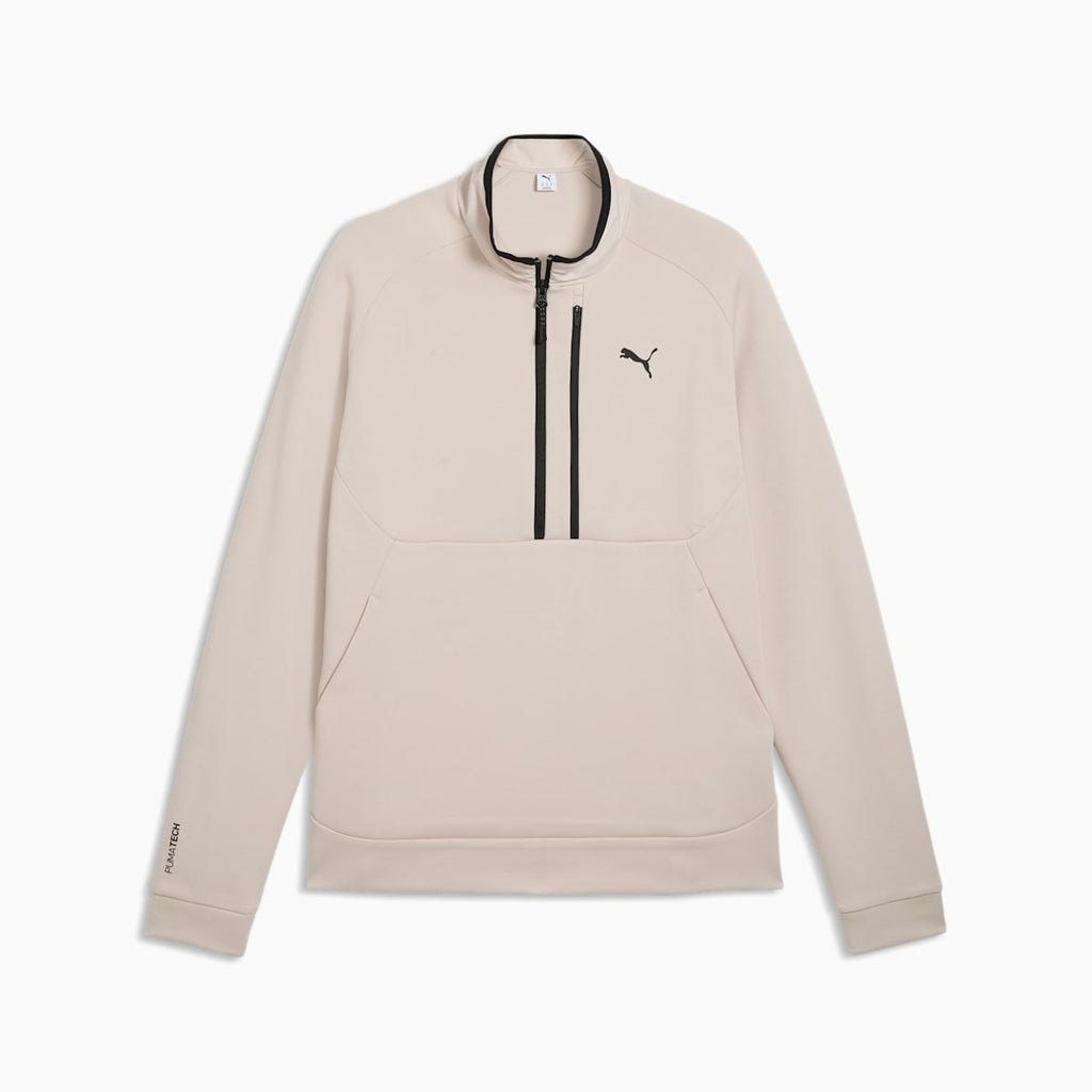 PUMATECH Men's Half-Zip Sweatshirt - Silver Fog - front on white background