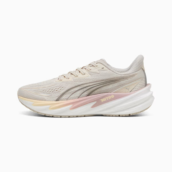 PUMA Velocity NITRO 5 Running Shoes-Alpine Snow-Misty Pink