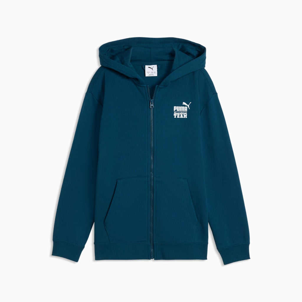 PUMA Kids Clothing HOODIE - Midnight Petrol - front on white background