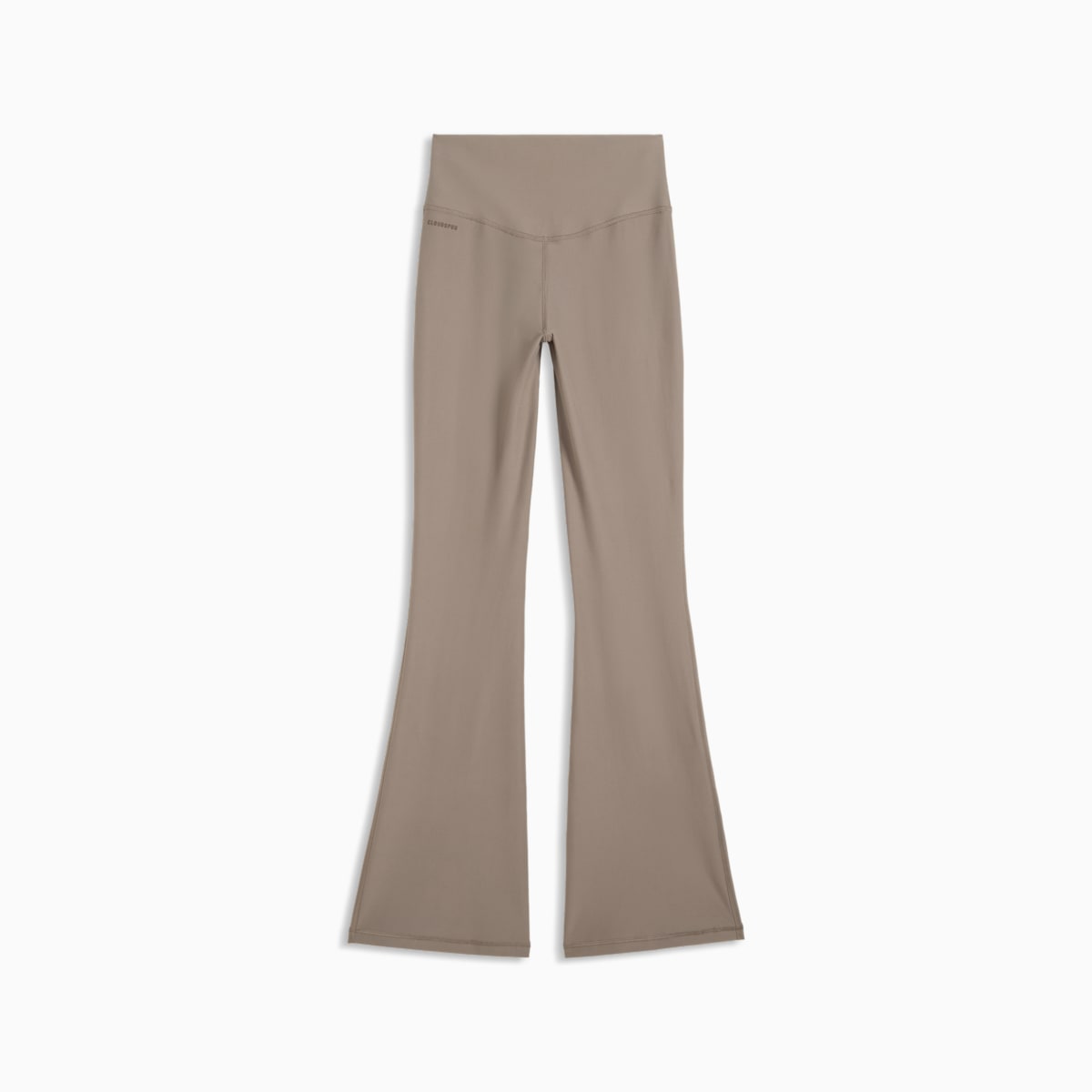 CLOUDSPUN High Waisted Flared Tights Women - Mouse Gray - back on white background