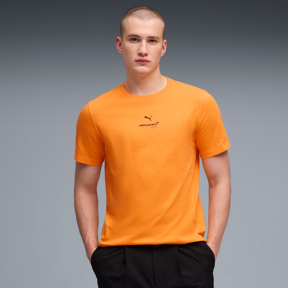 McLAREN RACING Men's Tee - Papaya - on model