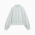 HER Relaxed Mock Neck Crew Sweatshirt Women - Créme De Mint - front on white background