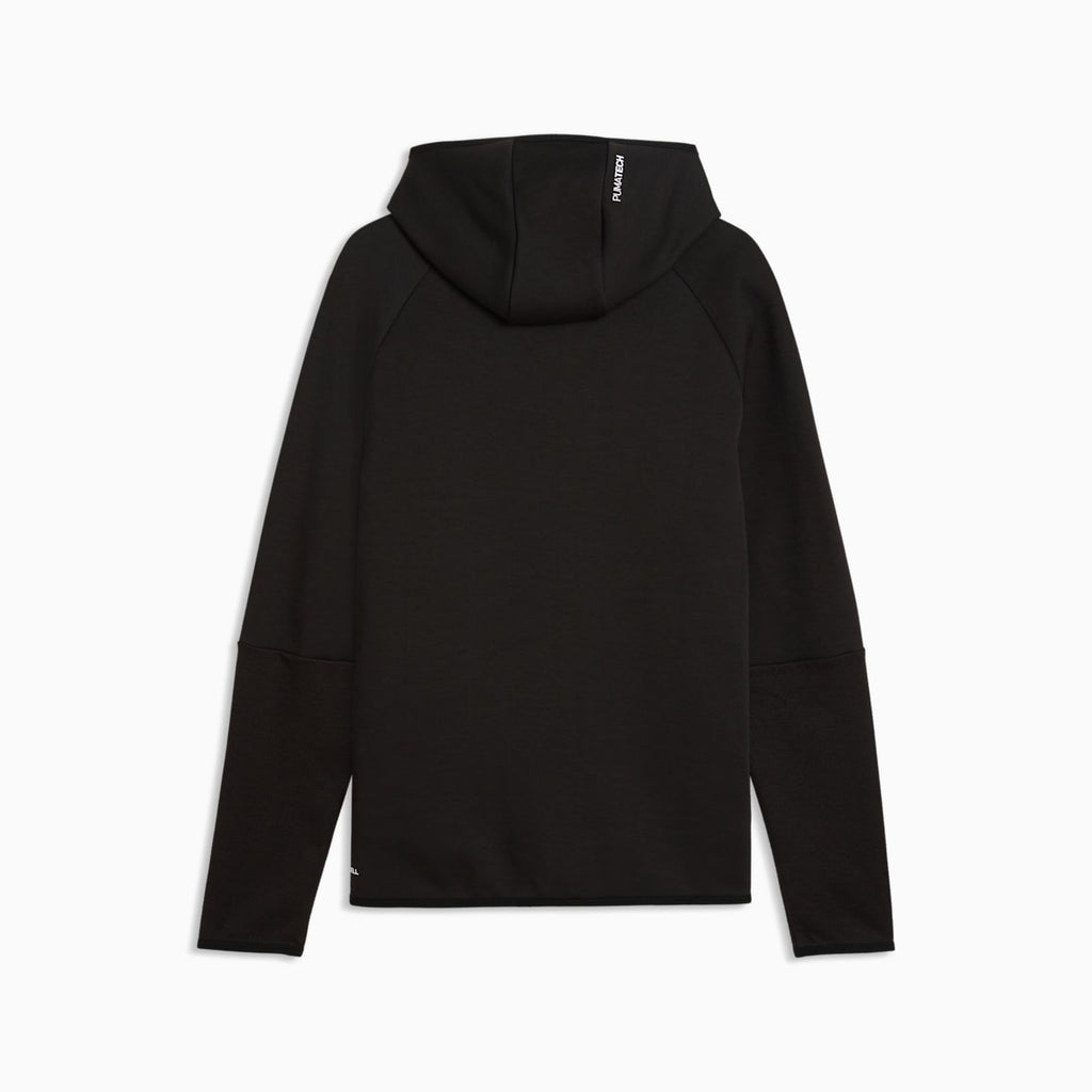 PUMATECH Elevated Slim Full-Zip Hoodie Men - PUMA Black - back on white background