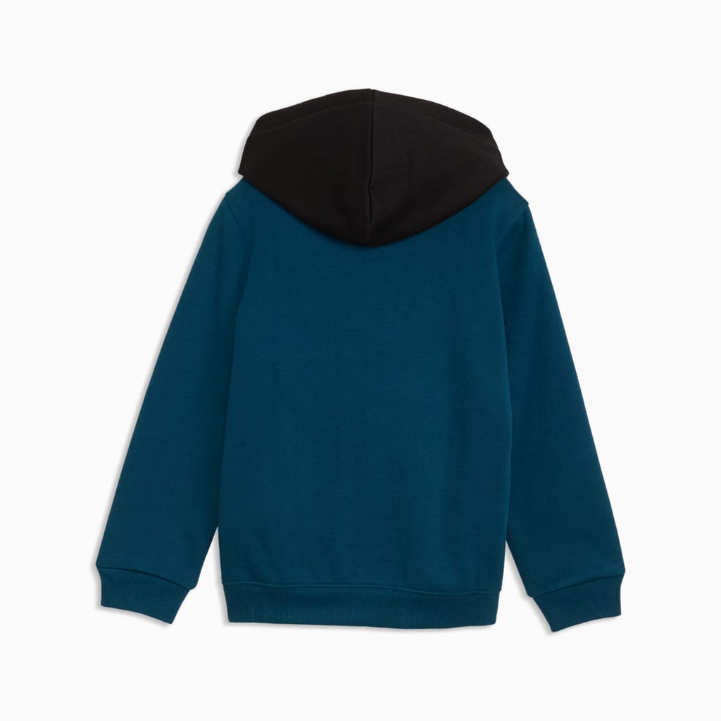PUMA Kids Hoodie - Midnight Petrol - back on white background