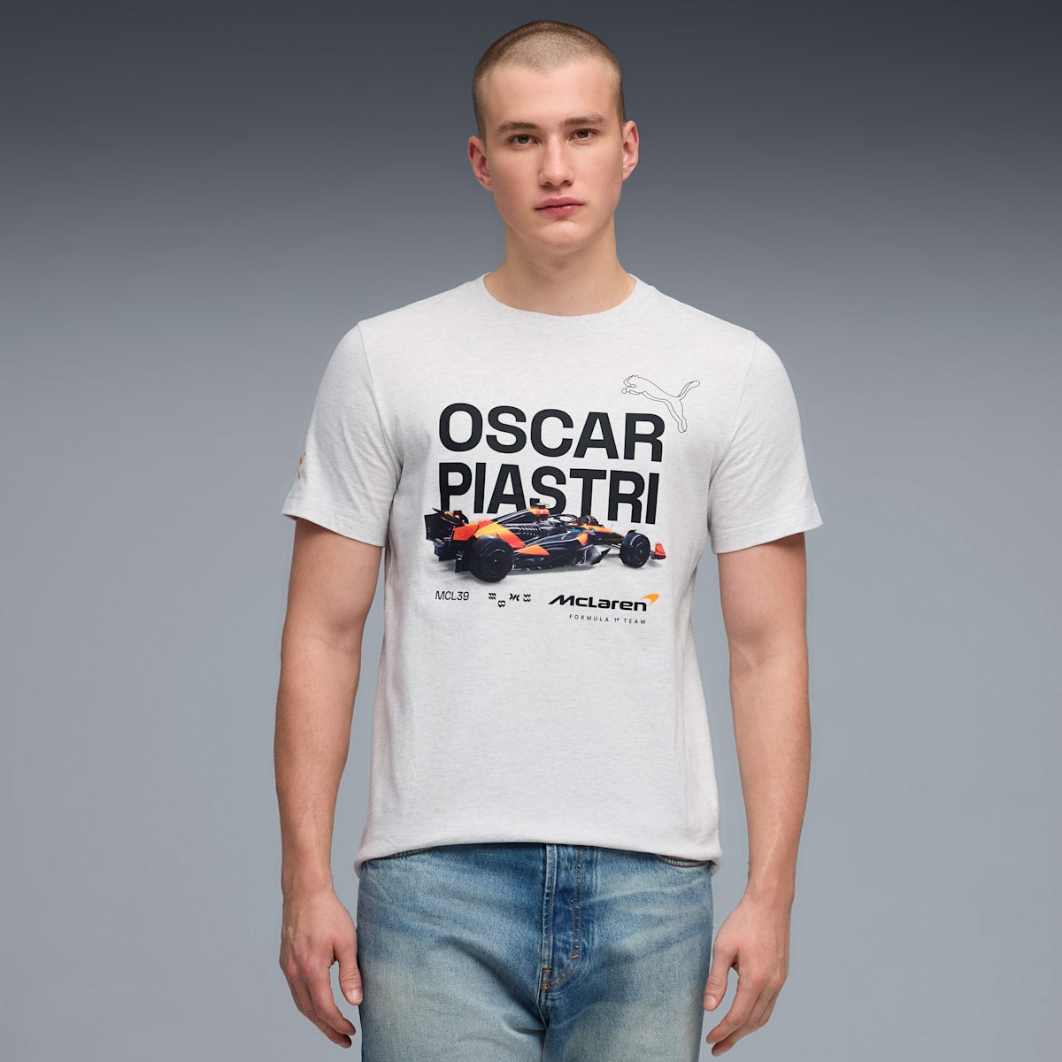McLAREN MASTERCARD F1 TEAM Replica Piastri Tee Men - White Glow Heather image 4