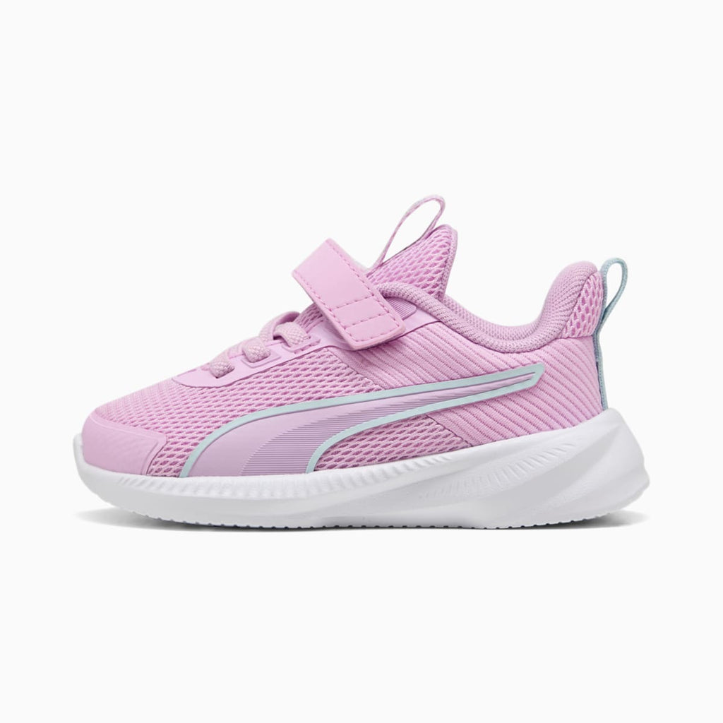 PUMA Flyer 4 Running Shoes Toddlers - Mauve Glow-Aqua Glow-PUMA White - Side Profile - Lateral