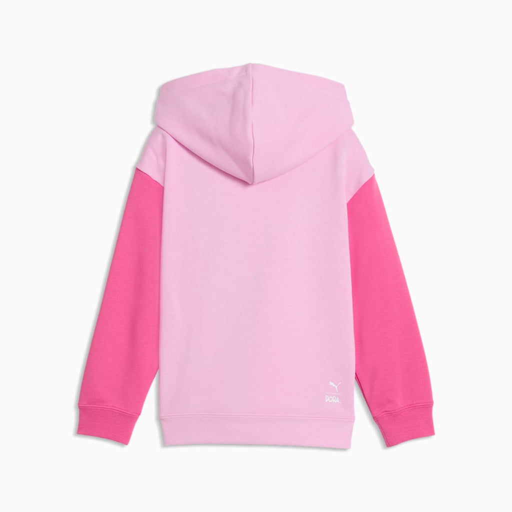 PUMA x DORA THE EXPLORER Relaxed Graphic Hoodie Kids - Mauve Glow - back on white background