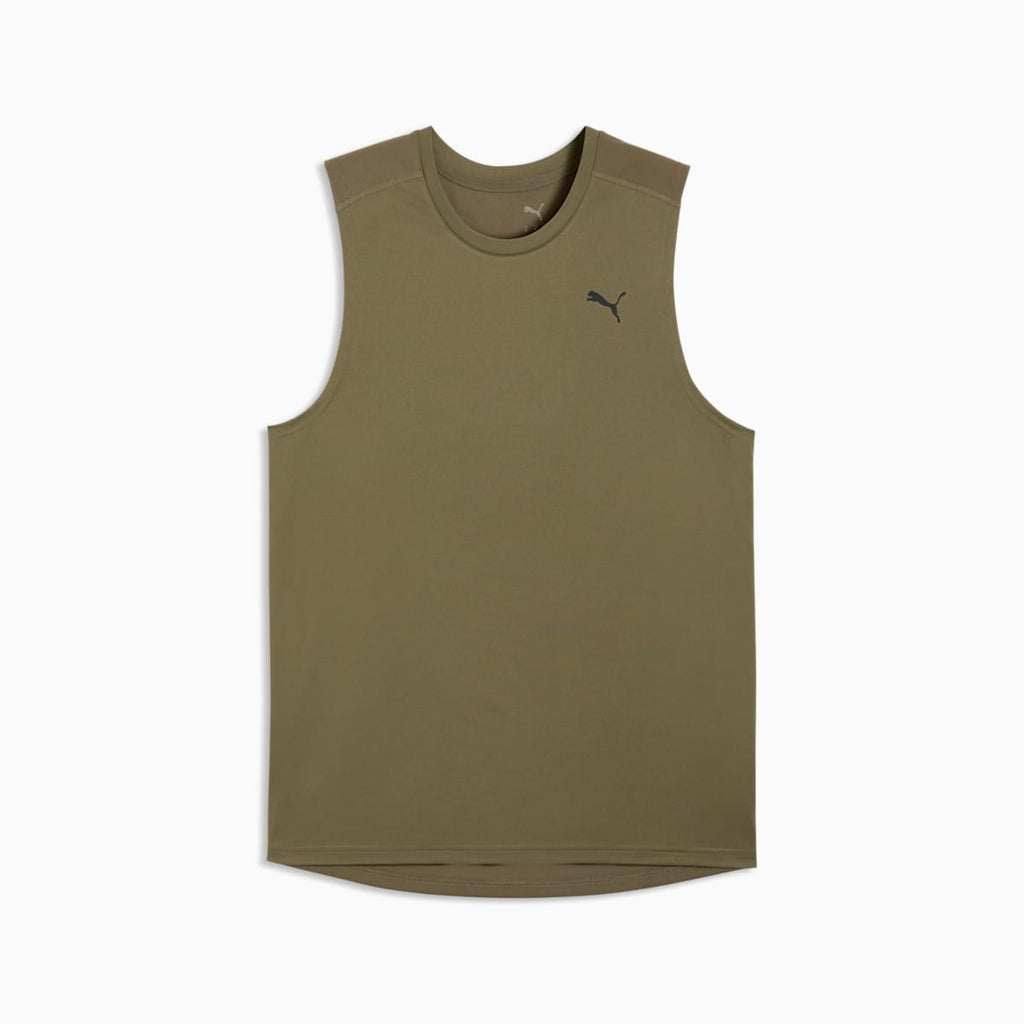 PWRTRAIN Training Tank Men - Loden Green front view