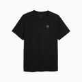 Essentials Elevated Tee Men - PUMA Black-warm white - front on white background