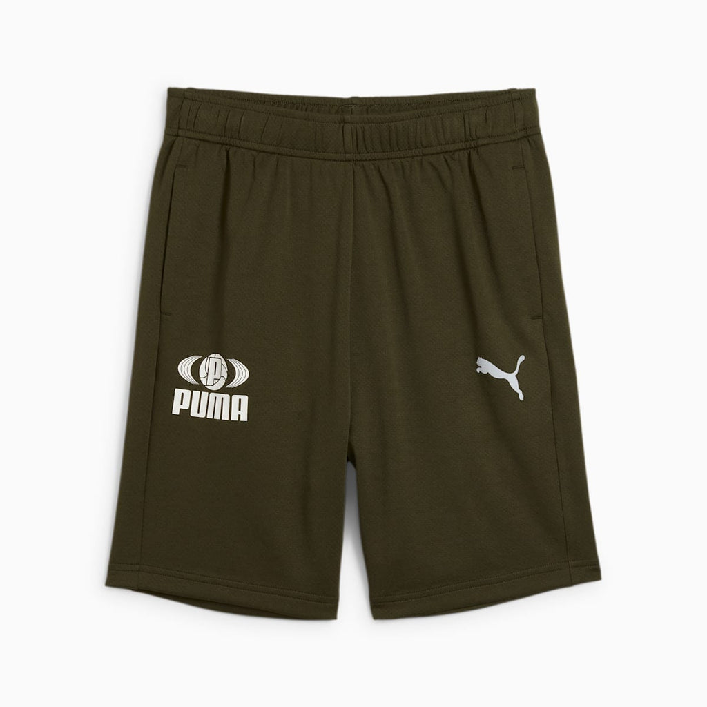 ACTIVE SPORTS Poly Shorts B Dark Olive front view