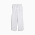 PUMA Class Straight Leg Fleece Pants Youth - White Glow Heather - front on white background