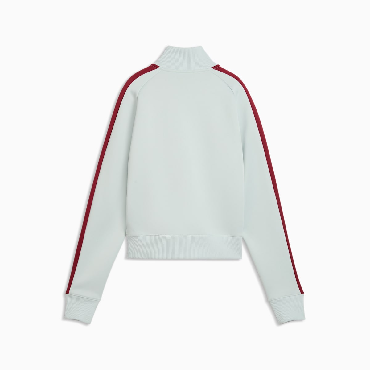 T7 ALWAYS ON Short Track Jacket Women - Créme De Mint-Garnet Glow - back on white background