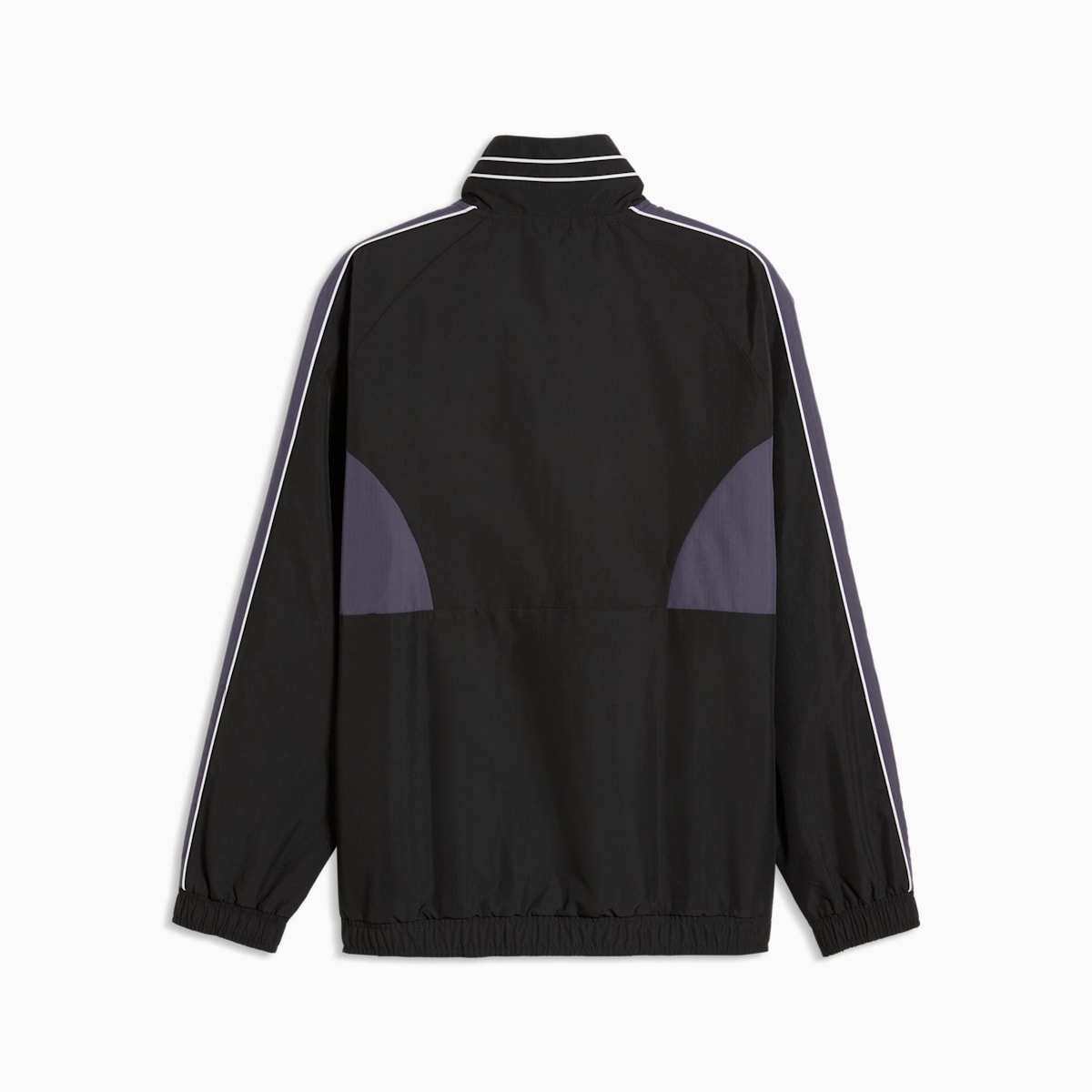 T7 Relaxed Woven Track Jacket Men - PUMA Black - back on white background