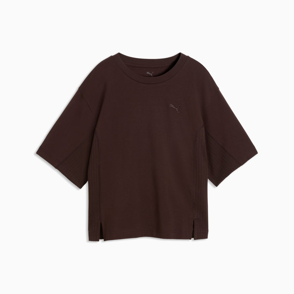 HER Relaxed Tee Women - Chocolate Fondue - front on white background