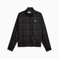 T7 Men's Relaxed Tartan T7 Track Jacket - PUMA Black - front on white background