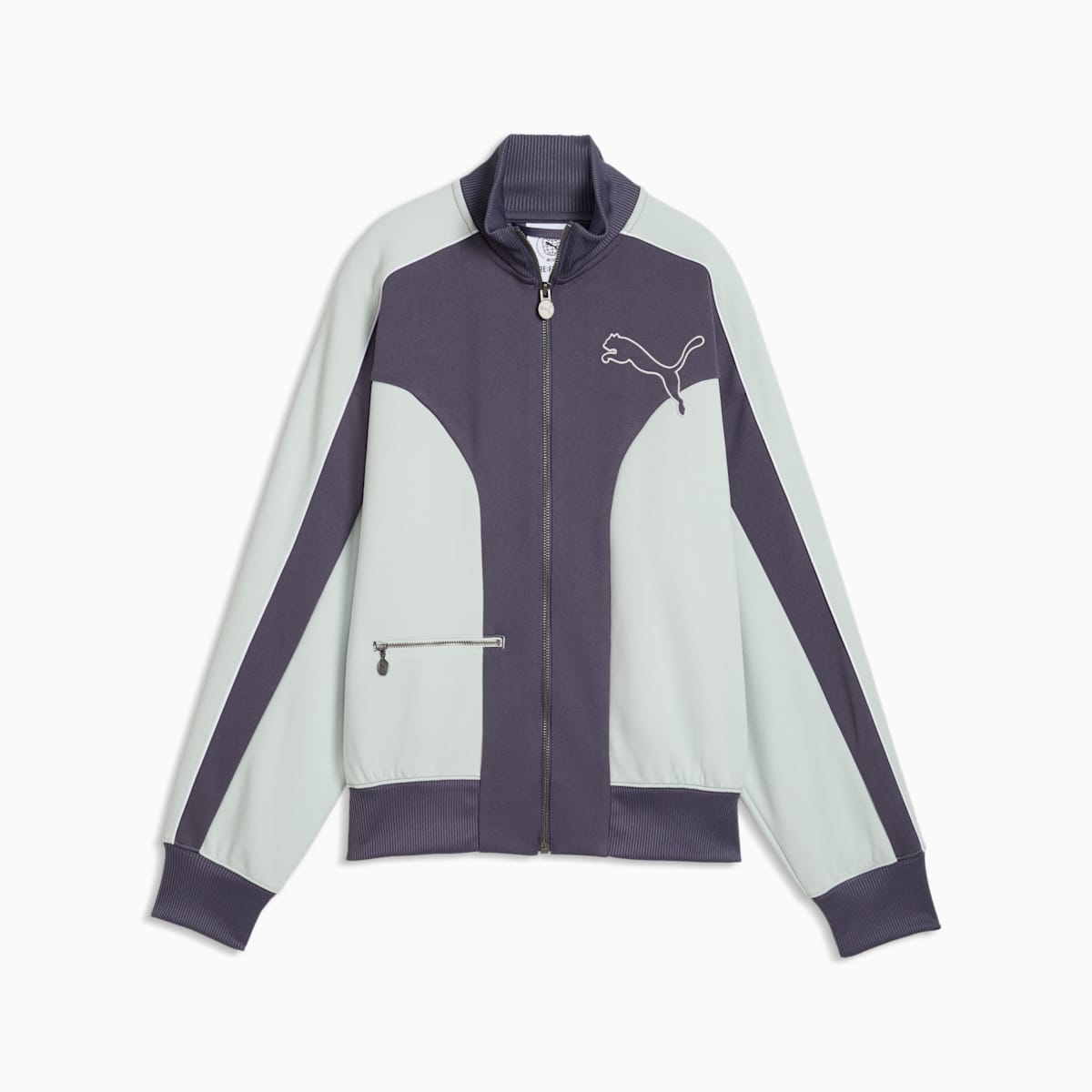 T7 Relaxed Love Of The Cat Track Jacket Women - Inky Depths - front on white background