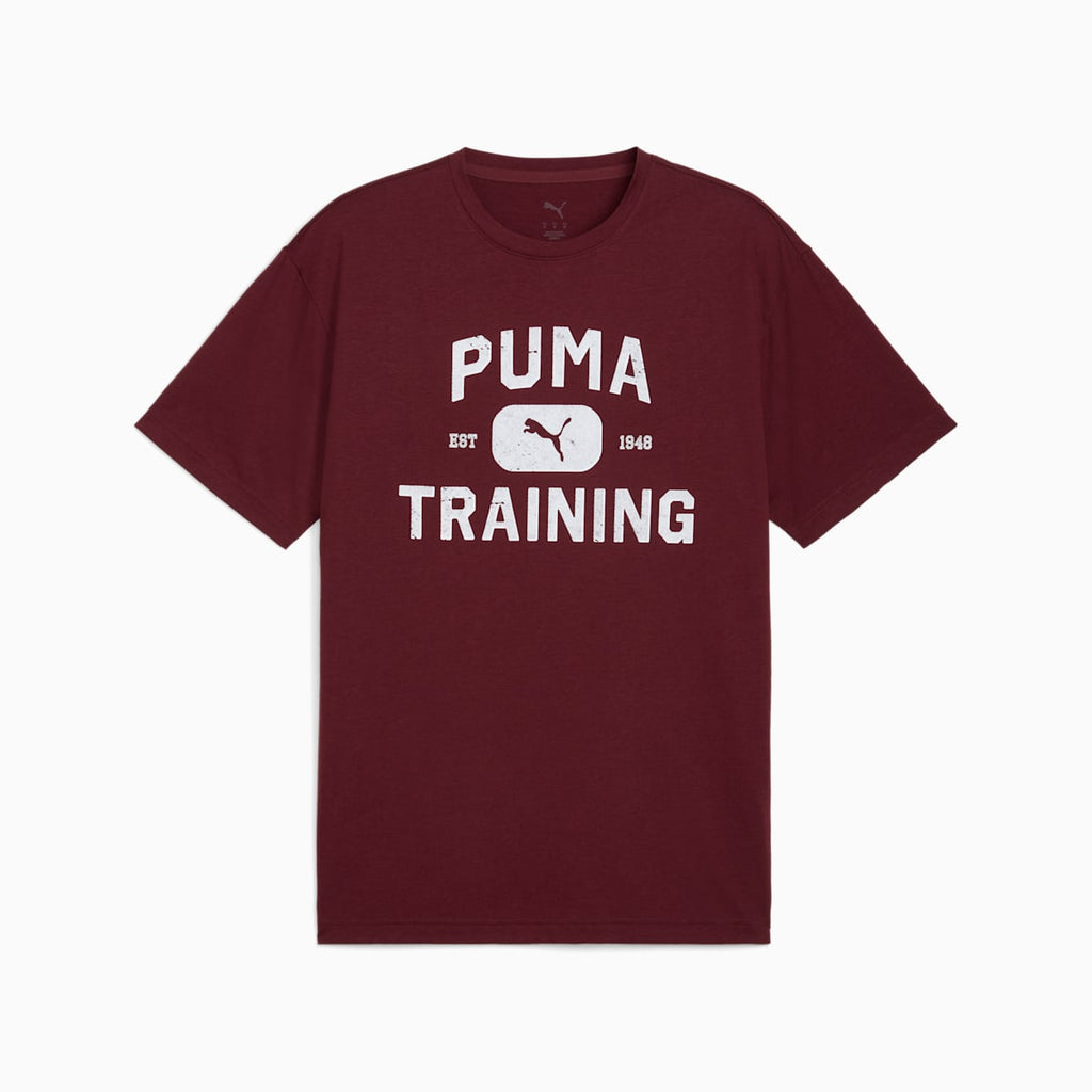 Graphics Train Logo Relaxed Tee Men - Ruby Shimmer front view