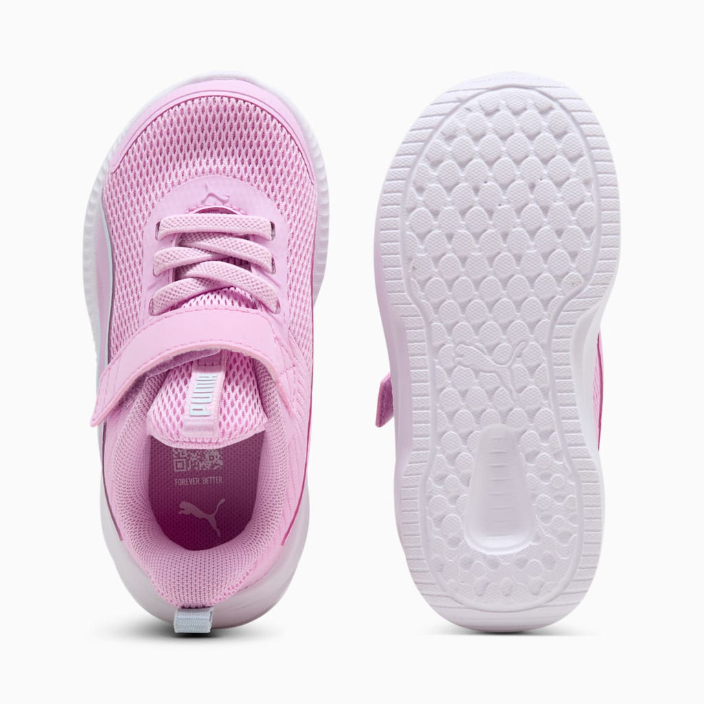 PUMA Flyer 4 Running Shoes Toddlers - Mauve Glow-Aqua Glow-PUMA White - Side Profile - Medial