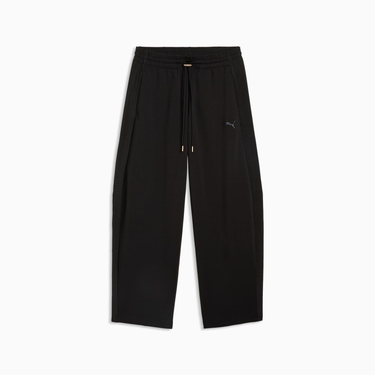 HER Relaxed Barrel Leg Pants Women - PUMA Black - front on white background