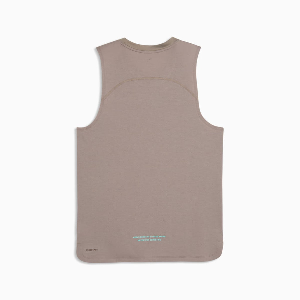 Polera sin mangas PUMA x HYROX CLOUDSPUN para hombre - Mouse Gray - back on white background