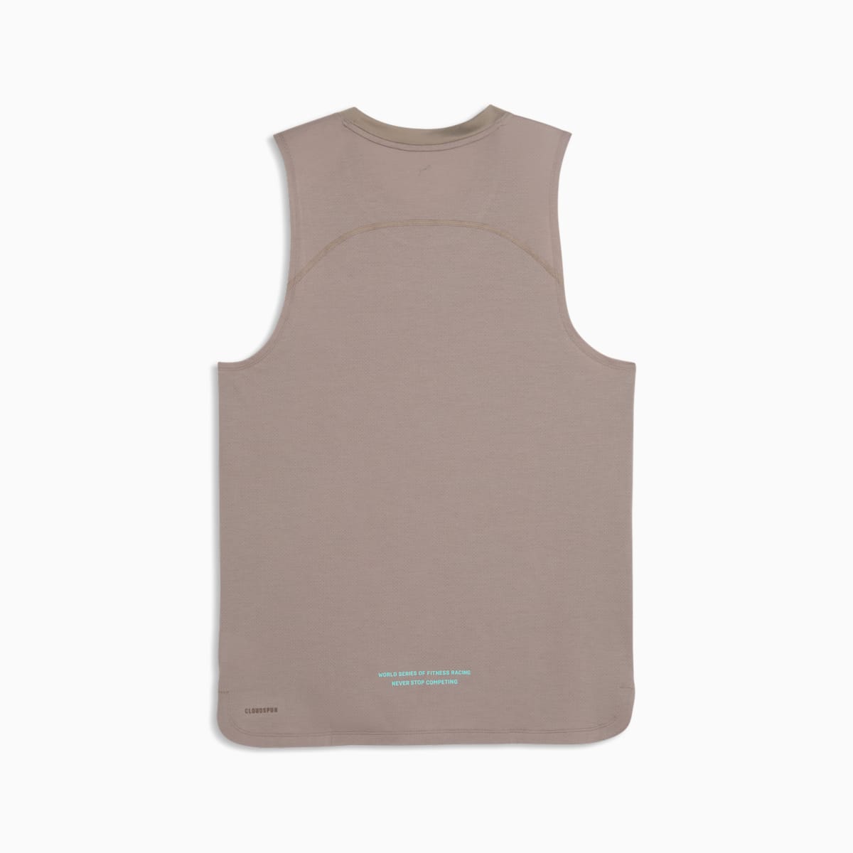 Polera sin mangas PUMA x HYROX CLOUDSPUN para hombre - Mouse Gray - back on white background