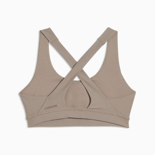 Cloudspun Ultra Soft Women's Mid Impact Sports Bra - Mouse Gray - back on white background