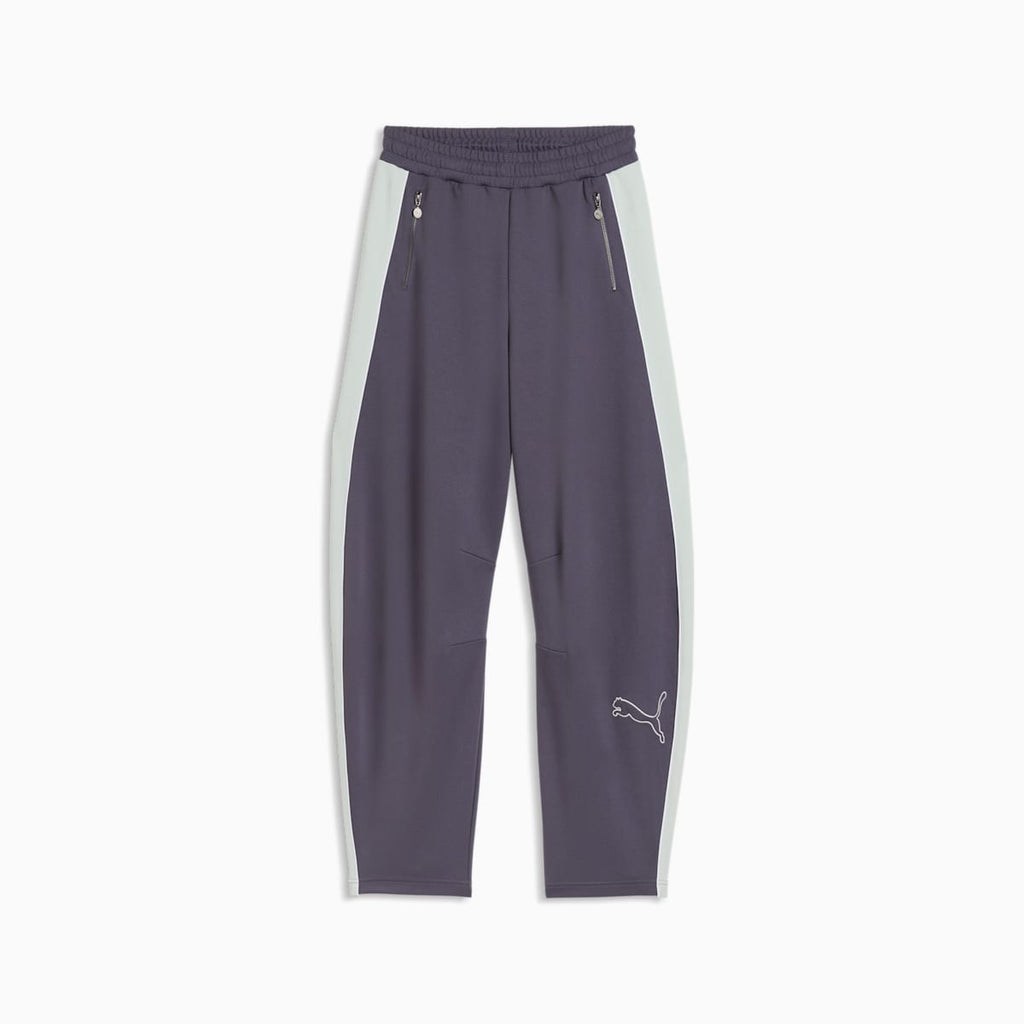 T7 Love Of The Cat Women's Barrel Track Pants - Inky Depths - front on white background