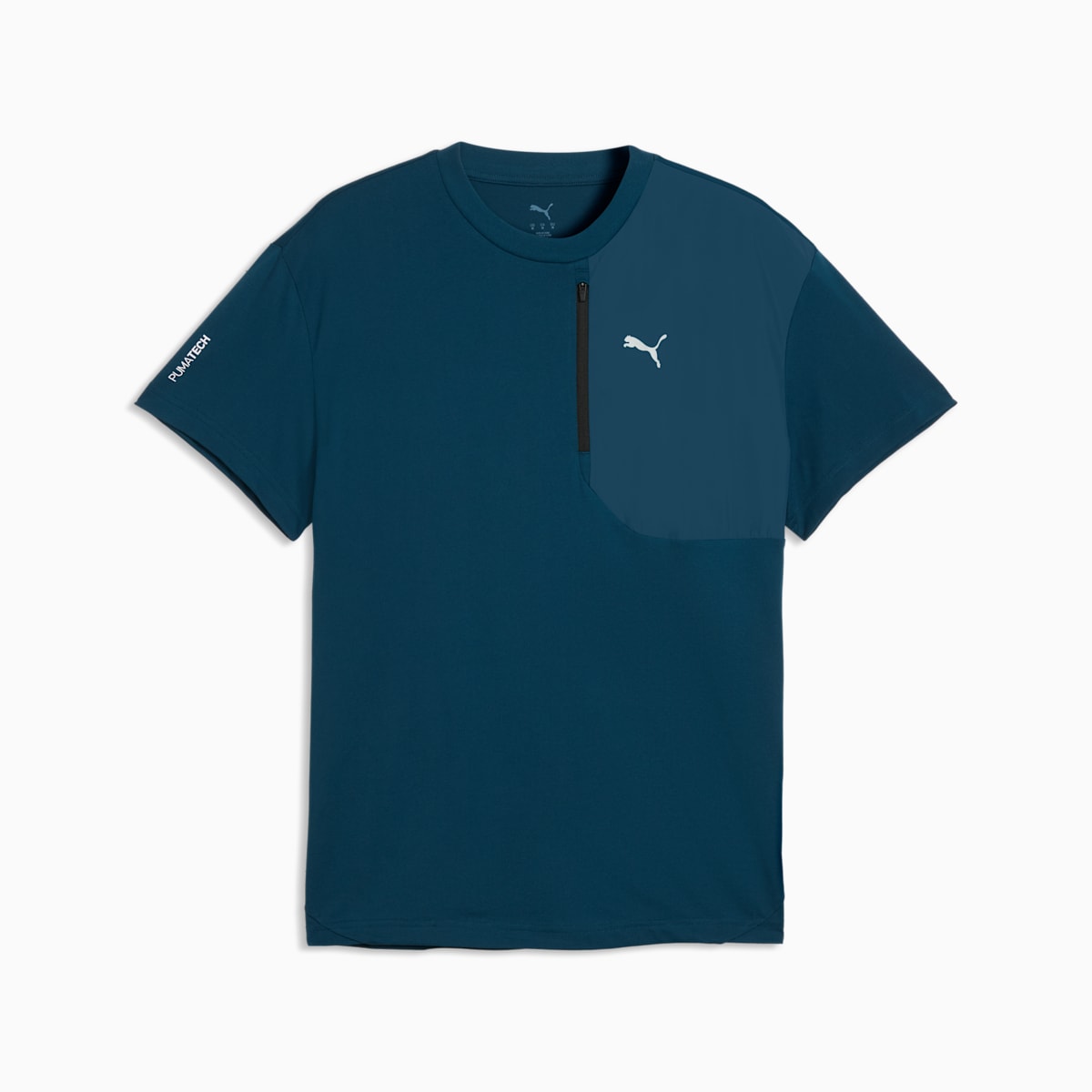 PUMATECH Pocket Tee Men - Midnight Petrol - front on white background