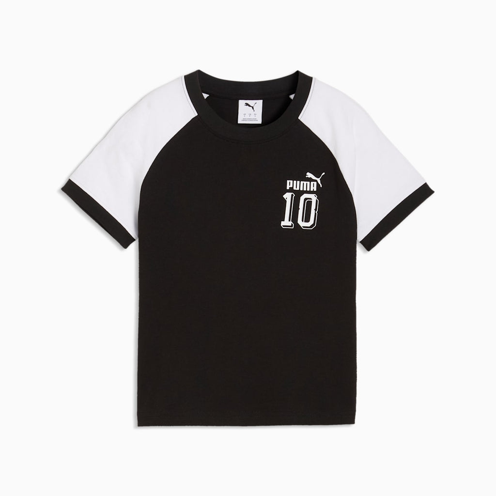 FUTURE.PUMA.ARCHIVE Slim Short Ringer Tee Women - PUMA Black front view