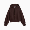 HER Relaxed Fleece Hoodie Women - Chocolate Fondue - front on white background