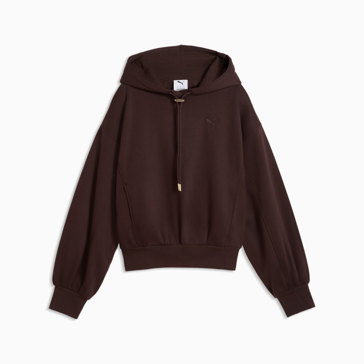 HER Relaxed Fleece Hoodie Women - Chocolate Fondue - front on white background