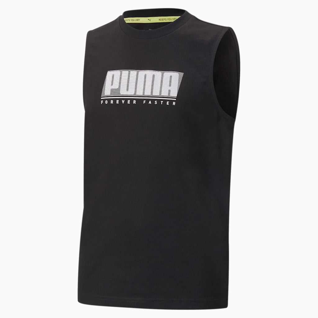 Active Sports Sleeveless Tee B Puma Blac front view
