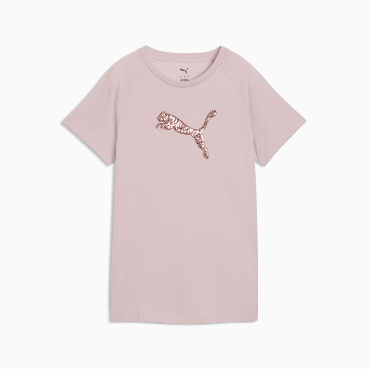 Essentials Sequins Tee Women - Misty Pink - front on white background