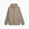 PUMA Class Men's Relaxed Pinnacle Half-Zip Hoodie - Mouse Gray - front on white background