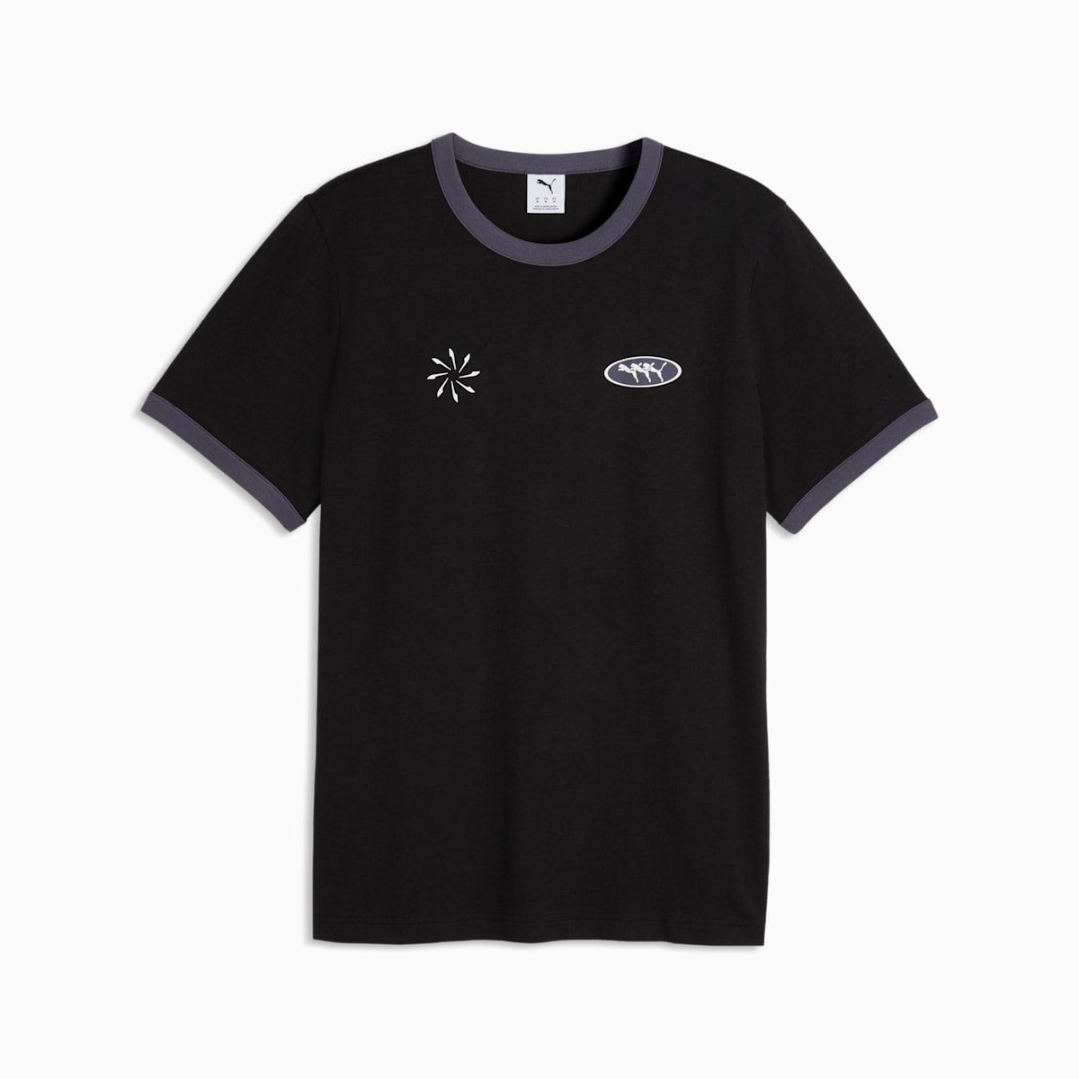 FUTURE.PUMA.ARCHIVE Ringer Tee Unisex - PUMA Black - front on white background